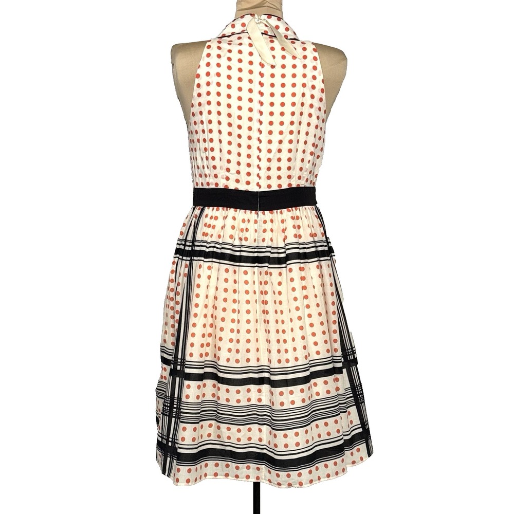 Maeve Pink and Black Polka Dot Midi Dress - Picture 10 of 16